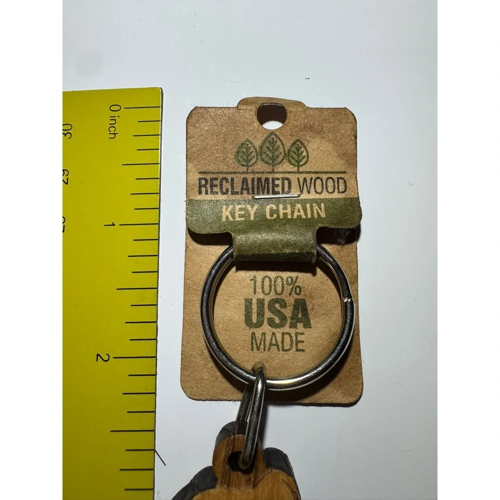 Wayne Carver Reclaimed Wood Bigfoot Keychain Adam Lake Crescent USA Made